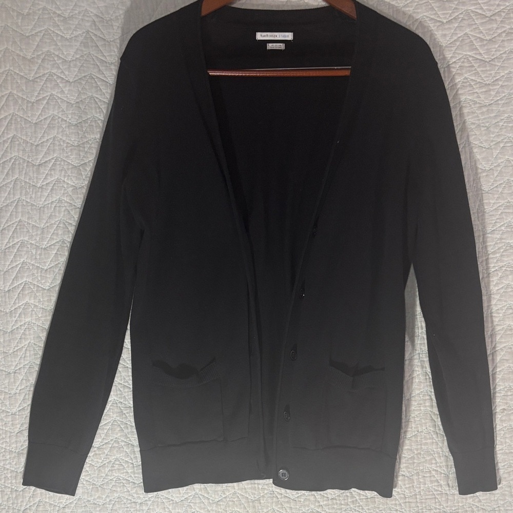 Van Heusen Black V-Neck Button Cardigan